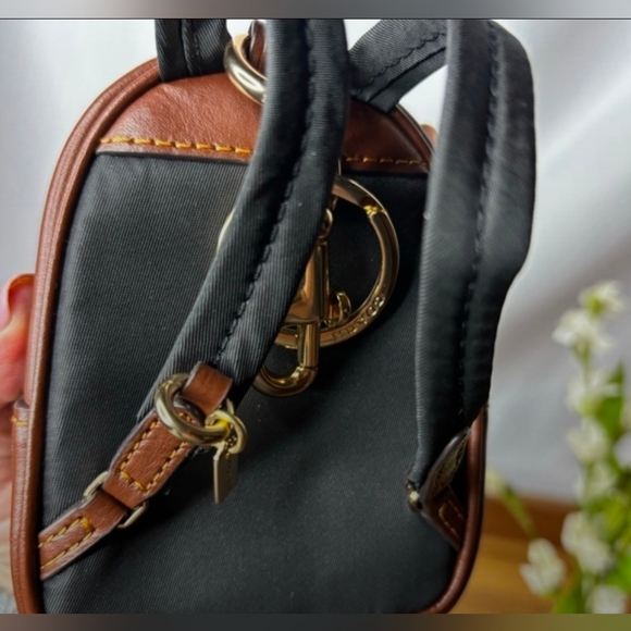 Coach Brown Mini Backpack Keychain - Picture 4 of 7